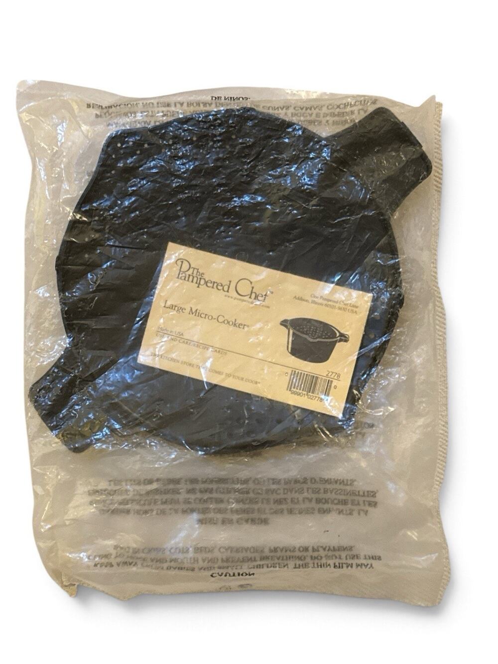 Pampered Chef Black Micro Cooker Large Microwave Steamer REPLACE 2 Qt LID ONLY